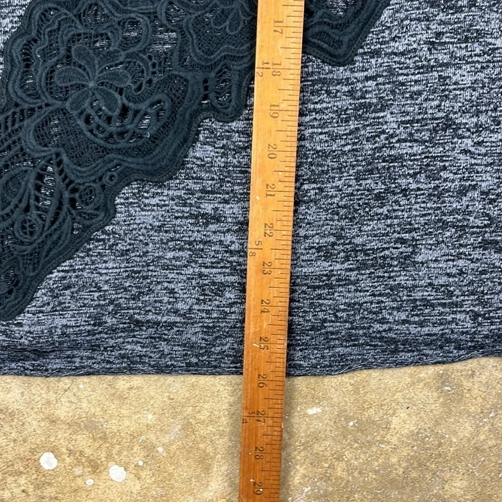Free People Gray and Black Patterned Tunic Top Size: small